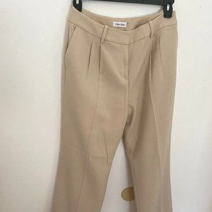 Calvin Klein Pleated Tan Work Pants